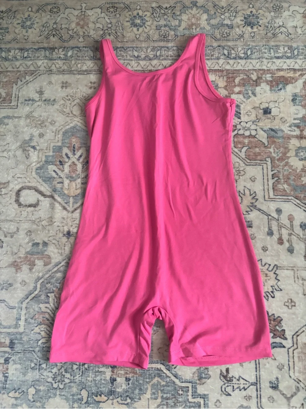 Girls' Bright Pink Sleeveless One-Piece Bodysuit